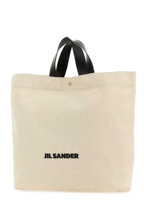 Jil Sander Womens Sand Canvas Flat Shopping Bag 280 Borse A Mano