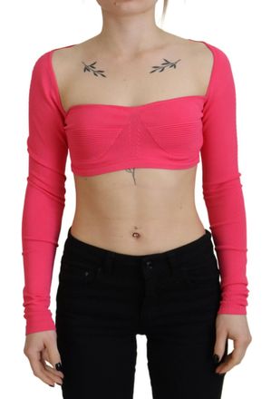 Dsquared2 Dsquared&sup2; Viscose Knit Square Neck Long Sleeves Womens Top (Pre-Owned)