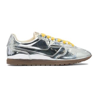 Autry Metallic Heel Sneakers Zilver - Dames - Sneakers - Grijs - 36 EU - Leer - Schoenen