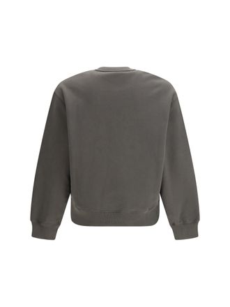 Maison Kitsun&eacute; Logo-Embroidered Cotton Sweatshirt - Gray