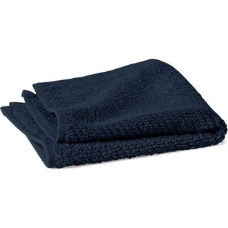 Coyuchi Air Weight Organic Twill Washcloth in Midnight Indigo at Nordstrom