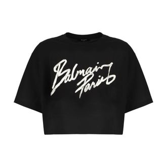 Balmain Mujer, Camisetas, Negro, Talla: L