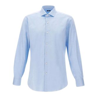 Barba Formal Shirts, male, Blue, Size: 5XL Cotton Shirt