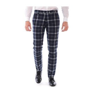 Daniele Alessandrini Reggiani BIC 100 Nieuwe Broek - Heren - Slim Fit Broeken - Blauw - L - Wol - Broeken