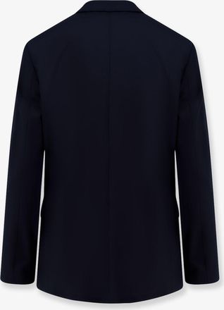 Alysi Womens Blazer Virgin Wool-Blend Blue Polyester Blazers Jacket