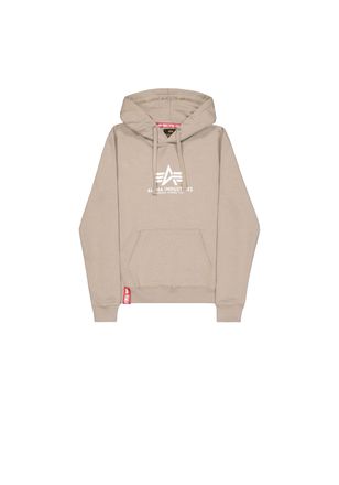 Alpha Industries Hoodie ALPHA INDUSTRIES New Basic Hoodie BL W, Damen, Gr. XS, beige (vintage sand), Obermaterial: 80% Baumwolle, 20% Polyester, regular fit, Sweatshir