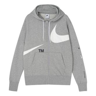Nike AS Mens Nike Sportswear SWOOSH FZ FT Hoodie DK GREY HEATHER DD6088-063