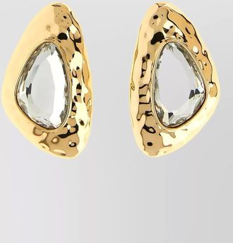 Self Portrait hammered crystal earrings