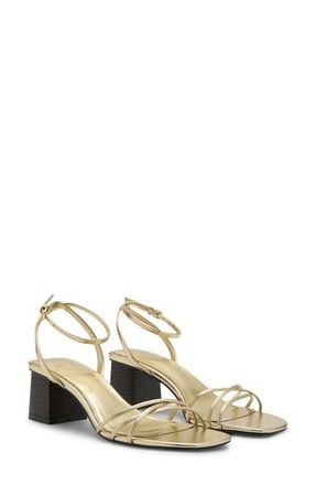 Mango Ankle Strap Sandal in Gold at Nordstrom, Size 9.5Us