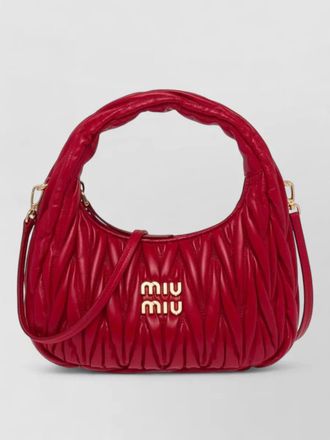 Miu Miu wander matelass&eacute; nappa leather shoulder bag