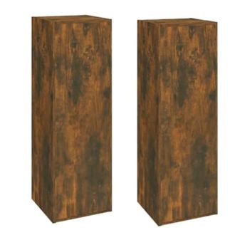 vidaXL Vidaxl - Muebles Para Tv 2 Uds Madera Roble Ahumado 30,5x30x90 Cm