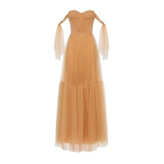 Elisabetta Franchi Gala Jurk - Dames - Jurken - Beige - Maat: XL