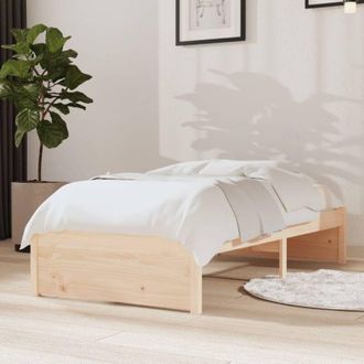 vidaXL Bed Frame without Mattress Solid Wood 75x190 cm Small Single Small Single Vidaxl