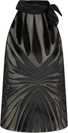 Roberto Cavalli Top Met Ray Devor&eacute; Print - Dames - Tops zonder mouwen - Zwart - S - Rayon - Tops