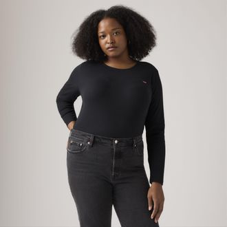Levi's Womens Hayes Long Sleeve Tee (Plus Size) - Womens - 1X - Black