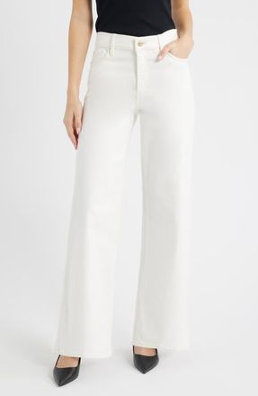 Frame Denim Le Slim Palazzo High Waist Wide Leg Jeans in Au Natural Clean at Nordstrom, Size 31