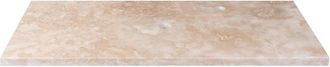 Saniclass Travertine Topblad - 100x46cm - 1 kraangat - 1 sifon-uitsparing - gemeleerd natuursteen