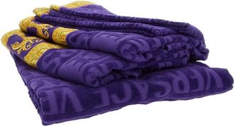 Versace I Heart Baroque 5-delige Handdoekenset - unisex - Handdoeken - Paars - ONE Size - Katoen - Home