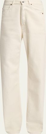 Saint Laurent V-Waist Baggy Straight-Leg Jeans