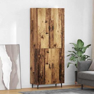 vidaXL vidaXL Credenza 2 pcs Legno vecchio Legno multistrato