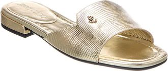 Jimmy Choo London Dina Lizard-Embossed Leather Sandal