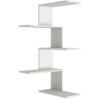 Dmora Dmora - Estanter&iacute;a Dmacr, Estante, Estante De Pared, Estanter&iacute;as Multiusos, 52x30h109 Cm, Blanco