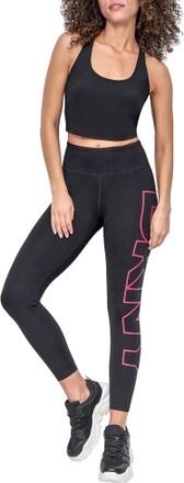 DKNY Womens Exploded-Logo Stretch 7/8 Leggings In Black