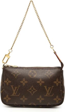 Louis Vuitton Borsa a mano Pochette Accessoires mini con monogramma 2014 - Marrone