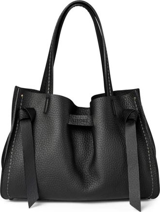 PLINIO VISONA Vittoria Schoudertas - Dames - Shoppers - Zwart - ONE Size - Leer - Tassen