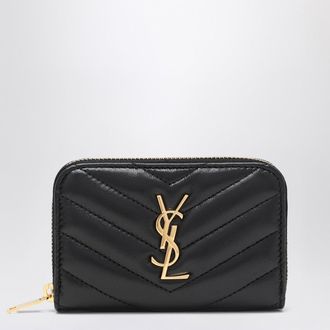 Saint Laurent Black Cassandre matelass&eacute; wallet