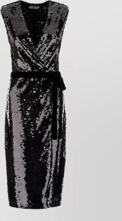 Alberta Ferretti embellished crepe midi dress