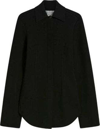 Sportmax Camicia In Maglia Di Viscosa - Runway - Nero-Donna