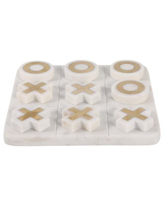 Sagebrook Home 8X8in Marble Tic-Tac-Toe