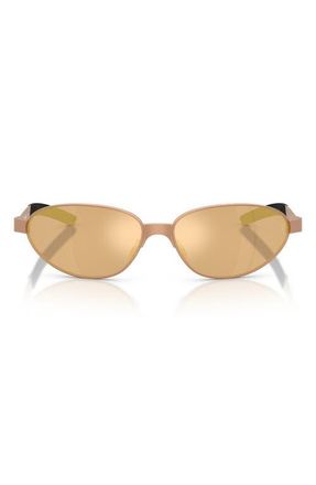 Ferrari 64mm Oversize Oval Sunglasses in Rose Gold Matte /Pink/Grey at Nordstrom