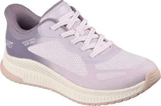 Skechers Womens Bobs Squad 4 Staple Look Slip-On Sneakers, Purple-Multi Mesh, 4.5 UK