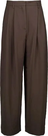 Zenggi Pantaloni in Crepe Giapponese Jade - - Trousers - Donna - Marrone - 2XL
