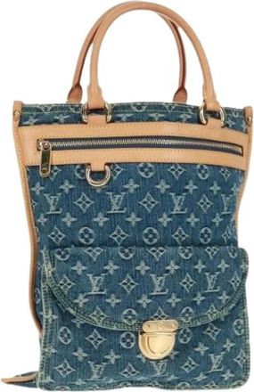 Louis Vuitton Pre-owned Vintage Tote Bag - Dames - Vintage Shopper - Blauw - ONE Size - Leer - Vintage