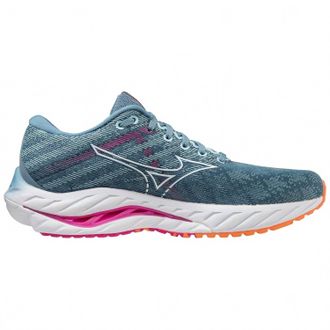 Mizuno Womens Wave Inspire 19 Sneaker In Provencial Blue/white