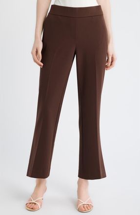 Anne Klein Pull-On Ankle Pants in Dark Chocolate at Nordstrom, Size X-Large P