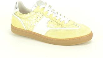 Floris Van Bommel Schoenen, Dames, Geel, 37 EU, Geel + Print Sneaker N. gum Z