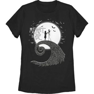 The Nightmare Before Christmas Womens The Nightmare Before Christmas Halloween Jack Skellington Sally Meant to Be Graphic T-Shirt in Black at Nordstrom, Size Small