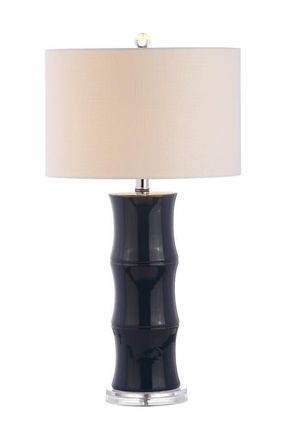 Jonathan Y Designs Tiki 26.5 Ceramic LED Table Lamp in Navy at Nordstrom