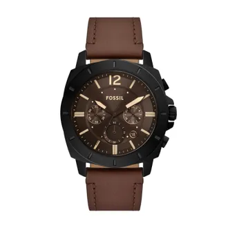 Fossil Mens Privateer 45mm Chronograph, Black Stainless Steel Watch, BQ2820