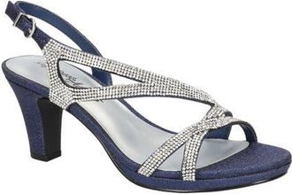 Easy Street Radiant Slingback Sandal in Navy Glitter-Stones at Nordstrom, Size 6.5