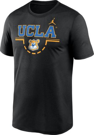 Nike Mens UCLA Courtside Jordan Brand Dri-FIT College T-Shirt in Black | 0JTI00AUCV-5DA