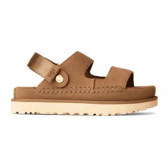 UGG Flat Sandals, female, Brown, Size: 6 US Goldenstar Glide Sandals Chestnut