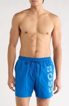 BOSS Octopus Swim Trunks in Medium Blue at Nordstrom Rack, Size Xx-Large