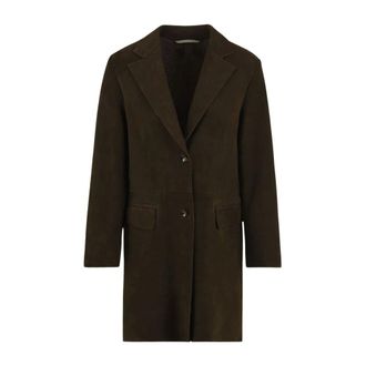 The Jackie Leathers Giacca Dorotea in camoscio accoppiato Softy - - Coats - Donna - Marrone - L