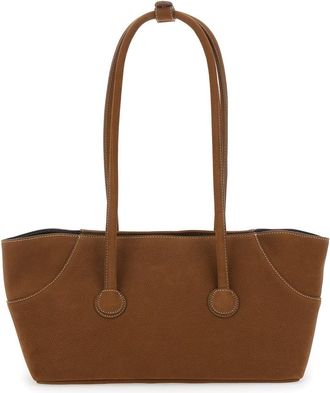 Margesherwood Womens Shoulder Bag Boat Shopper Large Brown Leather Cow