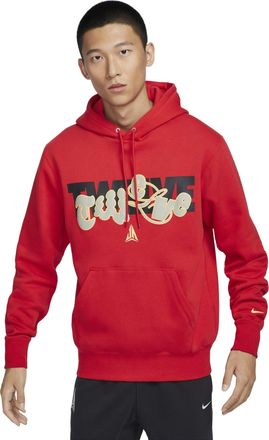 Nike Ja Club Fleece Basketball Hoodie Asia Sizing University Red Gold FZ1039-657